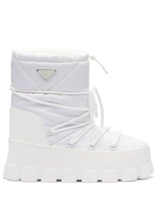 Prada bottines près-ski Nylon gabardine - Blanc