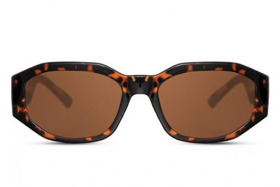 CWI zonnebril rechthoekig dames cat. 3 goud/bruin CWI zonnebril rechthoekig dames cat. 3 goud/bruin