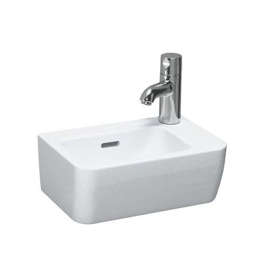 Laufen Pro A fontein 36x25x16.5cm 1 kraangat rechts met overloop keramiek wit h8169550001061