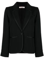 Saint Laurent Pre-Owned blazer à revers crantés (années 1970) - Noir