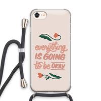 Optimistic flower girl: iPhone 7 Transparant Hoesje met koord