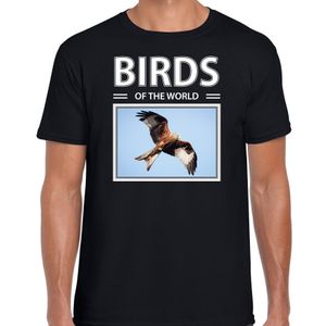 Rode wouw vogels sweater / trui met dieren foto birds of the world zwart voor heren