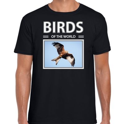 Rode wouw vogels sweater / trui met dieren foto birds of the world zwart voor heren
