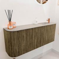 Toiletmeubel Mondiaz Joya Dlux | 101.6 cm | Meubelkleur Dusk | Faye wastafel Opalo Wasbak Rechts | 1 kraangat