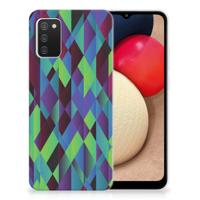 Samsung Galaxy A02s | TPU Hoesje | Abstract Green Blue