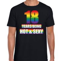 Hot en sexy 18 jaar verjaardag cadeau t-shirt zwart voor heren - Gay/ LHBT kleding / outfit - thumbnail