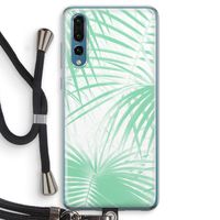 Palmbladeren: Huawei P20 Pro Transparant Hoesje met koord