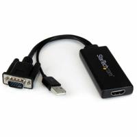 Adapter HDMI naar VGA Startech VGA2HDU Zwart