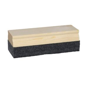 Krijtbord wisser - 13 x 5 cm - hout - bordenwisser/bordveger   -