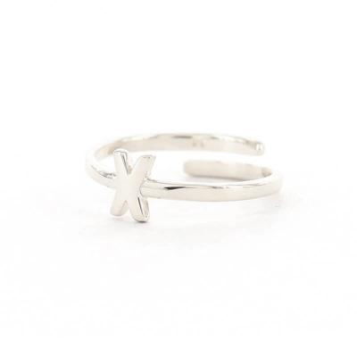Imotionals Ring Letter X Zilver