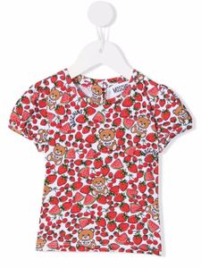 Moschino Kids t-shirt à imprimé fraise - Blanc