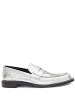 JW Anderson mocassins en cuir à patch logo - Argent