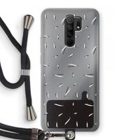 Hipster stripes: Xiaomi Redmi 9 Transparant Hoesje met koord