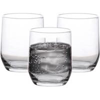 LAV Waterglazen tumblers Elvia - transparant glas - 3x stuks - 315 ml - thumbnail