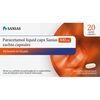 Sanias Paracetamol Liquid Caps 500 mg bij Jumbo