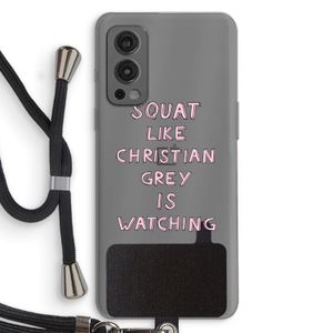 Christian Grey: OnePlus Nord 2 5G Transparant Hoesje met koord