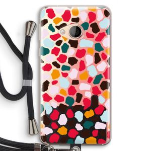 Colored Giraffe: HTC U Play Transparant Hoesje met koord