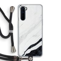 Elegante marmer: OnePlus Nord Transparant Hoesje met koord