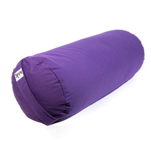 Yoga Bolster Paars Rond Katoen - Effen - 59 x 21,5 cm