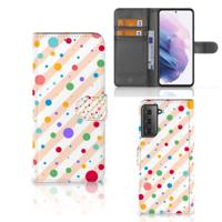 Samsung Galaxy S21 Plus | Telefoon Hoesje | Dots | Portemonnee hoesje