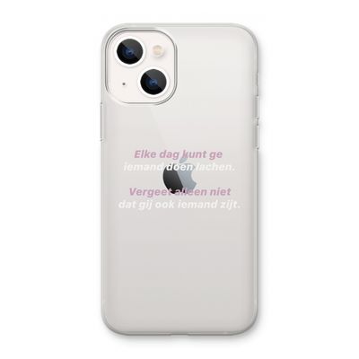 gij zijt ook iemand: iPhone 13 mini Transparant Hoesje