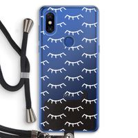 Wimpers: Xiaomi Mi Mix 3 Transparant Hoesje met koord