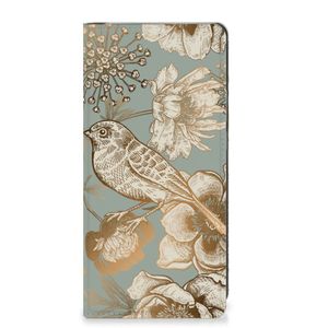 Smart Cover voor Motorola Edge 40 Pro Vintage Bird Flowers