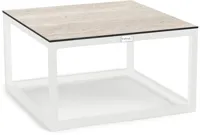 Tierra Outdoor lounge tuintafel rio travertin trespa 60x60x35cm crème white