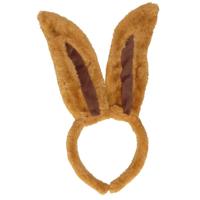 Paashaas / konijn diadeem met oren - bruin - Verkleed accessoires oortjes Paashaas / konijn diadeem met oren - bruin - Verkleed accessoires oortjes