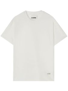 Jil Sander t-shirt en coton à plaque logo - Blanc