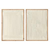 Schilderij Home ESPRIT Wit Natuurlijk Stads 50 x 2,5 x 70 cm (2 Stuks)