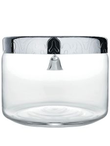 Alessi boîte à biscuits Dressed en verre gravé - Argent