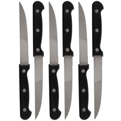 12x stuks BBQ steakmessen/vleesmessen bestek 21.5 cm