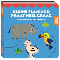 Vrolijke houten vriendje - Kleine flamingo praat heel graag (Hardback)