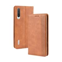 Magnetische Buckle retro Crazy Horse textuur horizontale Flip lederen case voor Xiaomi CC9e/a3 met houder & kaartsleuven & fotolijstjes (bruin)