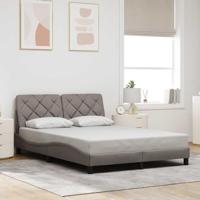 Bedframe zonder matras stof taupe 140x190 cm