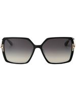 TOM FORD Eyewear lunettes de soleil Joanna à effet écaille de tortue - Noir