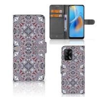OPPO A74 4G | Bookcase | Flower Tiles