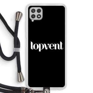 Topvent Zwart: Samsung Galaxy A22 4G Transparant Hoesje met koord