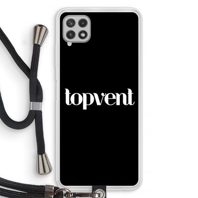 Topvent Zwart: Samsung Galaxy A22 4G Transparant Hoesje met koord