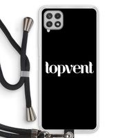 Topvent Zwart: Samsung Galaxy A22 4G Transparant Hoesje met koord