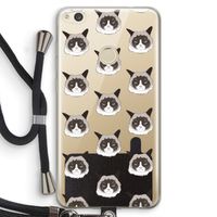 It's a Purrr Case: Huawei Ascend P8 Lite (2017) Transparant Hoesje met koord