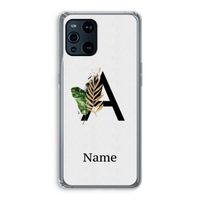Charcoal Flora: Oppo Find X3 Pro Transparant Hoesje