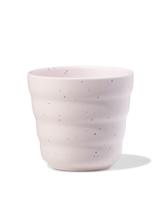 HEMA Mok 200ml aardewerk ribbels spikkels roze (roze)