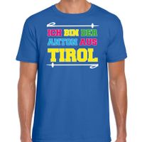 Apres ski t-shirt voor heren - anton aus tirol - blauw - apres ski/wintersport - skien - thumbnail