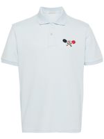 Moncler polo à logo appliqué - Bleu
