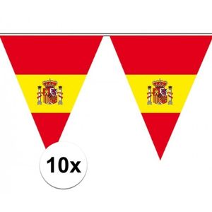 10x Spaanse vlaggenlijnen 5 meter