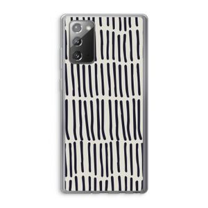 Moroccan stripes: Samsung Galaxy Note 20 / Note 20 5G Transparant Hoesje