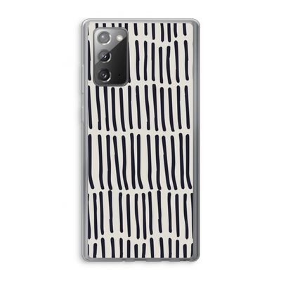 Moroccan stripes: Samsung Galaxy Note 20 / Note 20 5G Transparant Hoesje