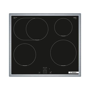 Bosch Serie 4 NIF645CB5E kookplaat Zwart, Roestvrijstaal Ingebouwd 58 cm Inductiekookplaat zones 4 zone(s)